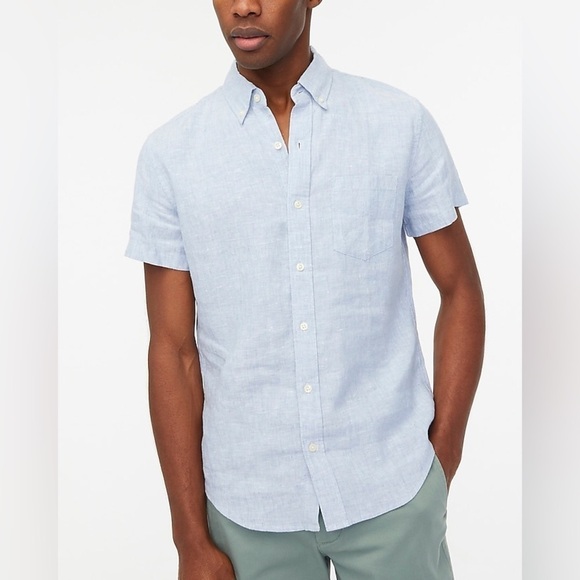 Jcrew factory slim linen cotton shirt AL188 - Picture 1 of 4